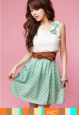 Vestido CHARME - Bolinhas e Laçinho
